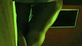 Amateur teen joins two men in the performance of the scene