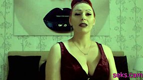 Curvy and juicy Amateur Redhead is having fun on her webcam session