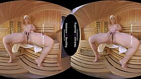 Virtual sex with a twist: A cock teasing wet and zealous Czech cowgirl ride followed by a blowjob in high definition