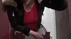 This is a real amateur crossdresser and he wears only panty and stockings