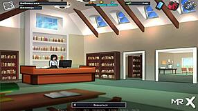 Copulation with bookworm anime in the library