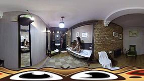 Wet and wild orgy in virtual reality with great group sex
