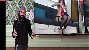 Hotwife orgasm on Switch with Cristal’s skinny body