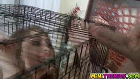 Sometimes dominant mistress uses cage as a punishment for her submissive