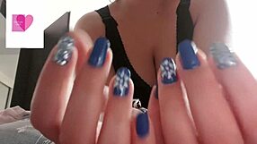Some dirty talk and sexy long nails in BDSM slave training