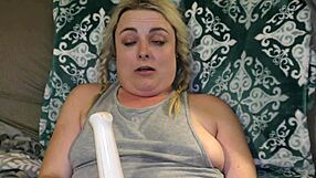 Cum filled announcement from a chubby blonde MILF