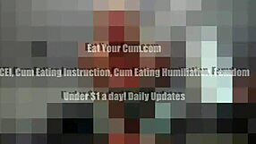 Cumming onCEI: Femdom pov cum eating instruction