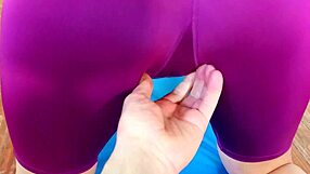 Gay guy amateur gets his cum in panties during masturbation