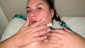 Big ass Latina babe la paisa y el rolo anal sex gets her natural boobs played