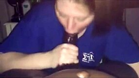 Sloppy titted Samantha gets an awesome deepthroat blowjob from cell phone