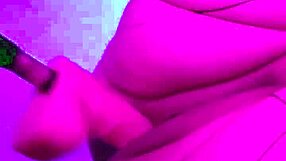 Cumming on a fuck machine is chubby gay guy's thing