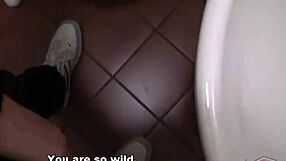 Evelyn Lopes fucking in a public toilet POV video