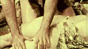 Blow and vintage fucking in a mounding hardcore video
