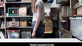 Teen shoplifter caught red handed by police blowing lips