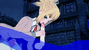 Wild Asian cartoon porn adventure lick and suck