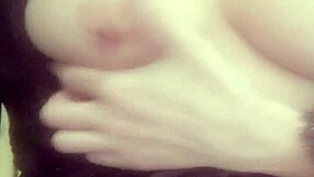 Sexy hotwife smokes her way over big tits and teases