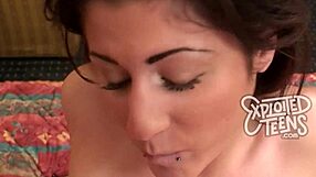 Teen with nipple piercings amateur amateur gets fucked in POV, black boy giving a hot blowjob