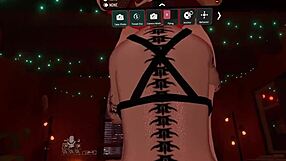 Virtual reality platform becomes play playground for a naughty gay ladyboy