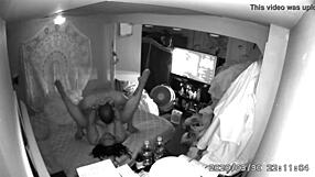 Anal sex on the wall, caught hidden camera