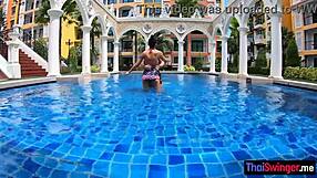 Big cocked amateur pounds teen ass in the pool