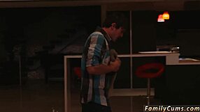 3some with step mom and patrons in group sex scene