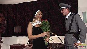 Missionary and from behind: The blonde MILF's return gift