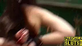 British blonde slut Luna Rival gets tied up and slammed hard