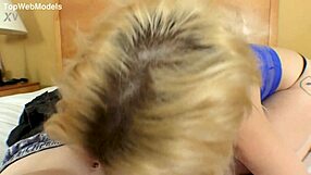 Cumshot on Blonde's Face: Huge Cock POV