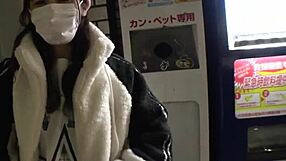 Asian teen in cow girl position
