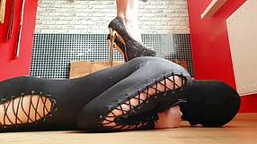 Femdom nika jerk off instruction and trample