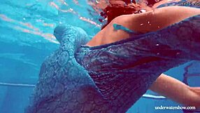 Mermaid Marusia’s hair pussy for the public