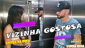 Brazilian teen gets a big cock in the kitchen