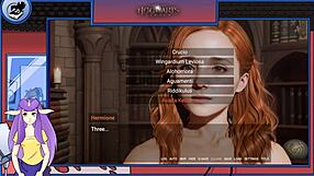 Dress up and rough: Hentai game with anal