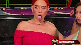 Each slim and curvy lady is having so much fun giving head to the other tasty dark-haired cunt in this lez fest clip