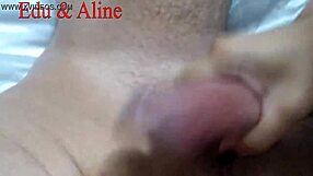 The husband of amateur wife has a handjob given to him by her