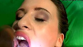 Facial cumming with a slut, handjob