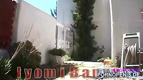 Ebony gets double penetrated and covered in cum