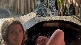 Public sex on the porch by amateur couple