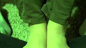 See Dylan giving footjob as it plays out in full length video