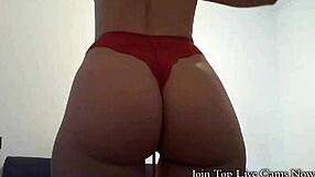 Flaunts his ample curves blonde bombshell