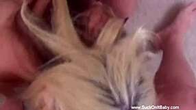 Blonde MILF babe takes a sensual blowjob and getting a cumshot