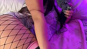 A busty Latin babe has her pussy rubbed and made to become small for her by Mirami