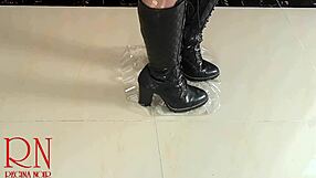 High boots rule the scene as they dismantle this box of eggs