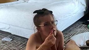 A blonde with large tits for some reason has her soul taken by a giant penis