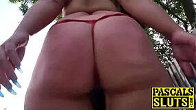 Big titted British babe gets tied up and stuffed