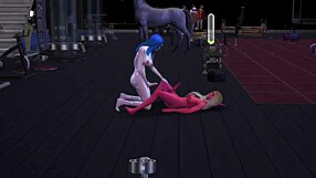 The pool of horny shemales girls Dmonika and Jane is wild anal intercourse with femdom taste