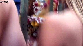 A beautiful fully dressed female and a half-naked male in Cfnm video