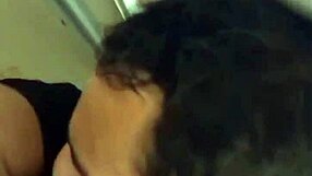 Facial hair mature amateur makes out with nine men and lets them fuck her hairy twat and ass in a public bathroom