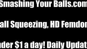 Have a taste of femdom POV kicking ball