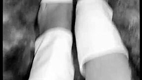 Yara’s tease footjob scene in Pes fetish video